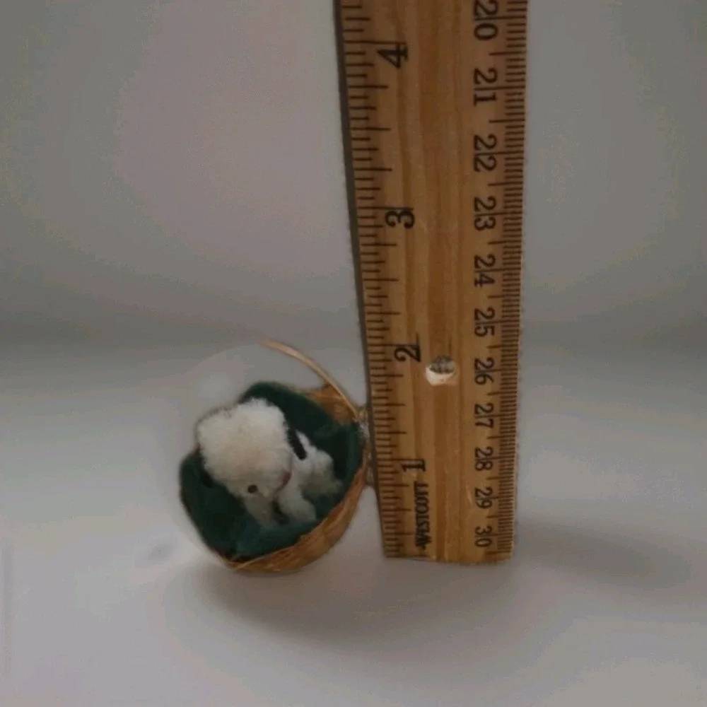 Vintage ARA? 1960's Austria Dog Dalmation In‎ Basket Toy  1.25